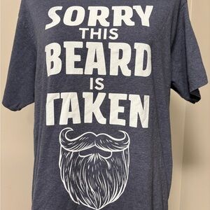 Men’s Graphic Tee “Sorry This Beard Is Taken” with Beard Print